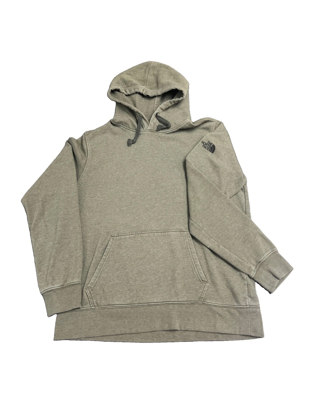The North Face A47EF, Tekno fleece hoodie Large Olive Minimal Sleeve Logo